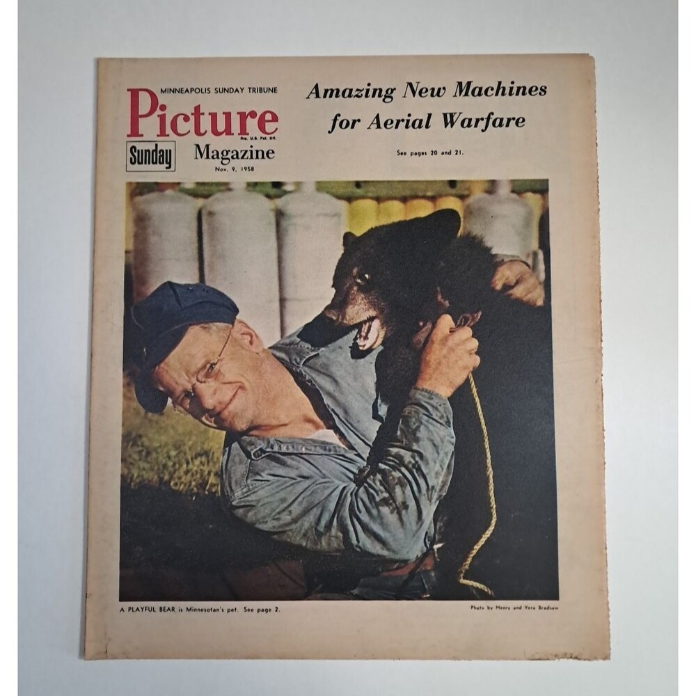 Picture Magazine Minneapolis Sunday Tribune 11/9/58 Zups Fishing Camp Ely MN